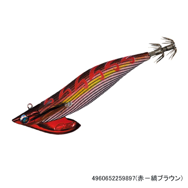 エメラルダスボート2RV 3.5号50g(赤-縞ブラウン)
